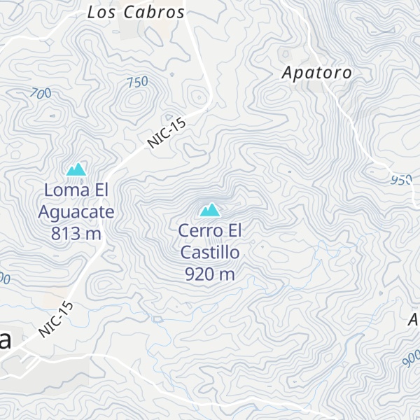 Map of Cerro El Castillo