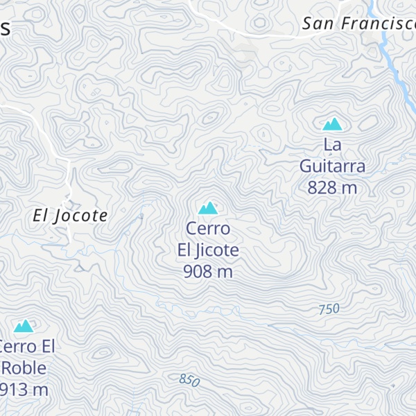 Map of Cerro El Jicote