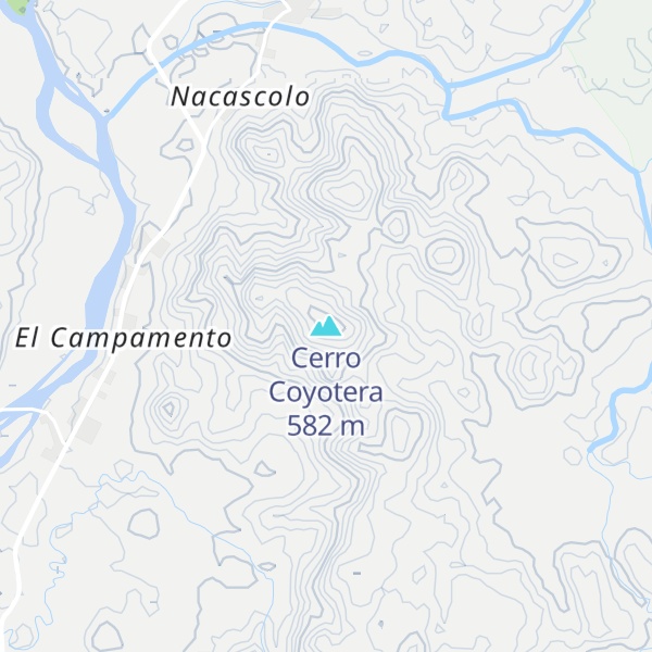 Map of Cerro Coyotera