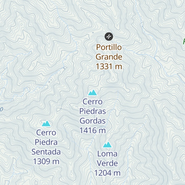Map of Cerro Piedras Gordas