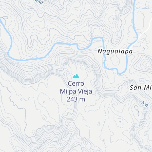 Map of Cerro Milpa Vieja