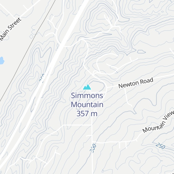 Map of Simmons Mountain