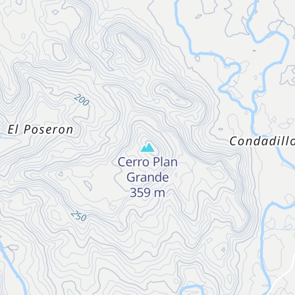 Map of Cerro Plan Grande