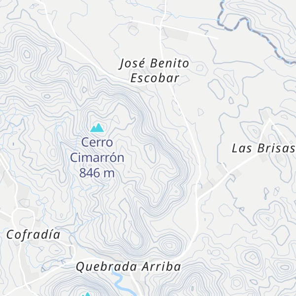 Map of Cerro El Cimarrón