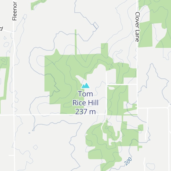 Map of Tom Rice Hill