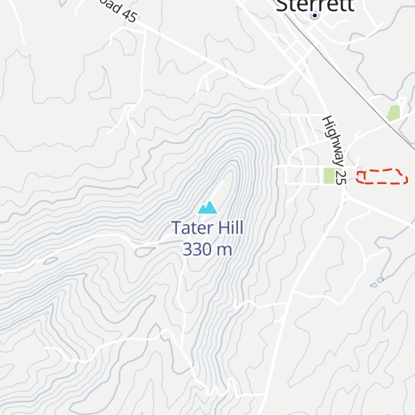 Map of Tater Hill