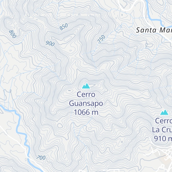 Map of Cerro Guansapo