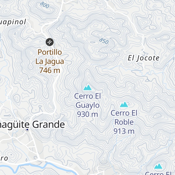 Map of Cerro El Guaylo