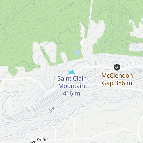 Map of Saint Clair Mountain