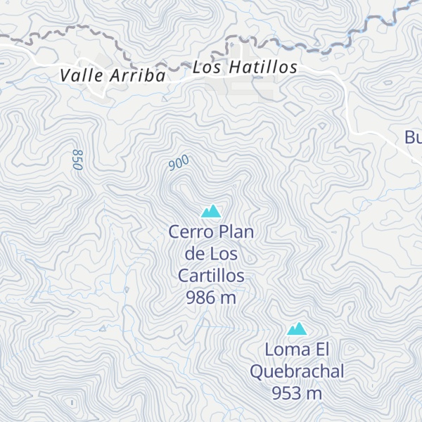 Map of Cerro Plan de Los Cartillos