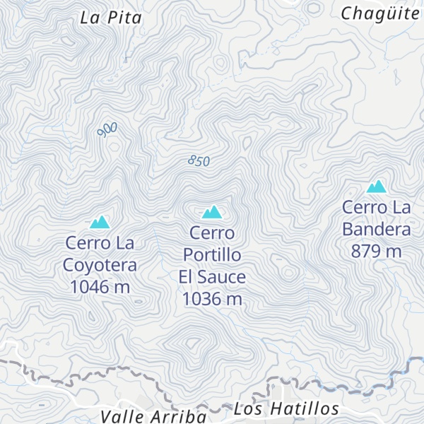 Map of Cerro Portillo El Sauce