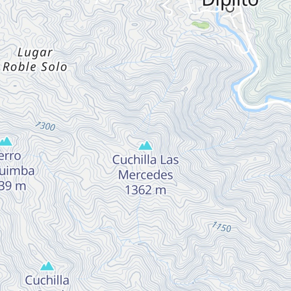 Map of Cuchilla Las Mercedes