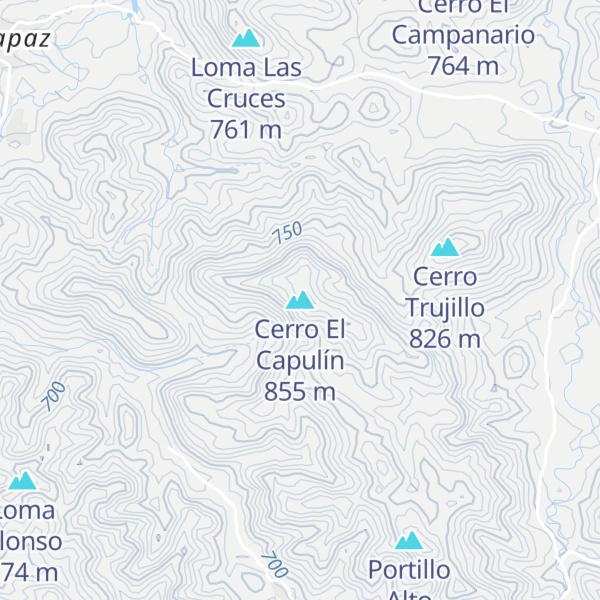 Map of Cerro El Capulín
