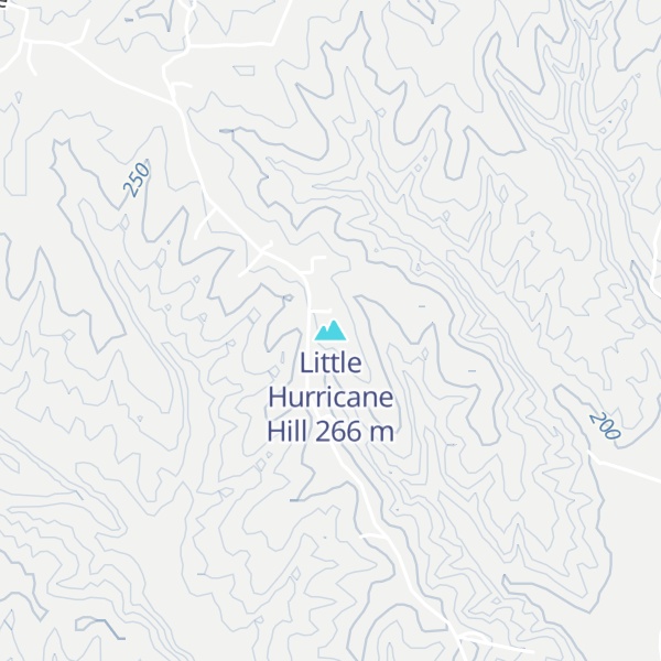 Map of Little Hurricane Hill