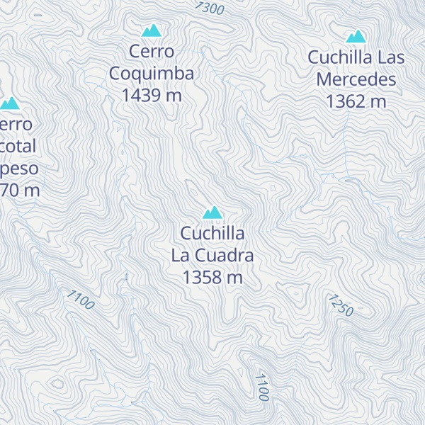 Map of Cuchilla La Cuadra