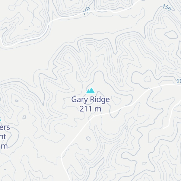 Map of Gary Ridge