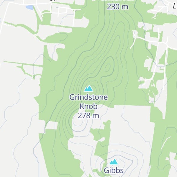 Map of Grindstone Knob