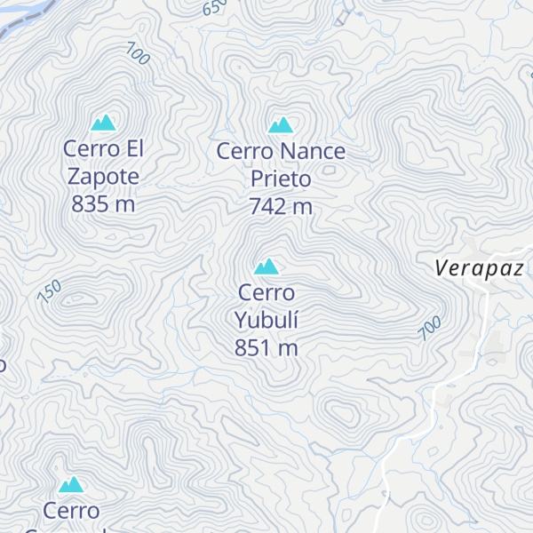 Map of Cerro Yubulí