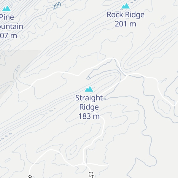 Map of Straight Ridge