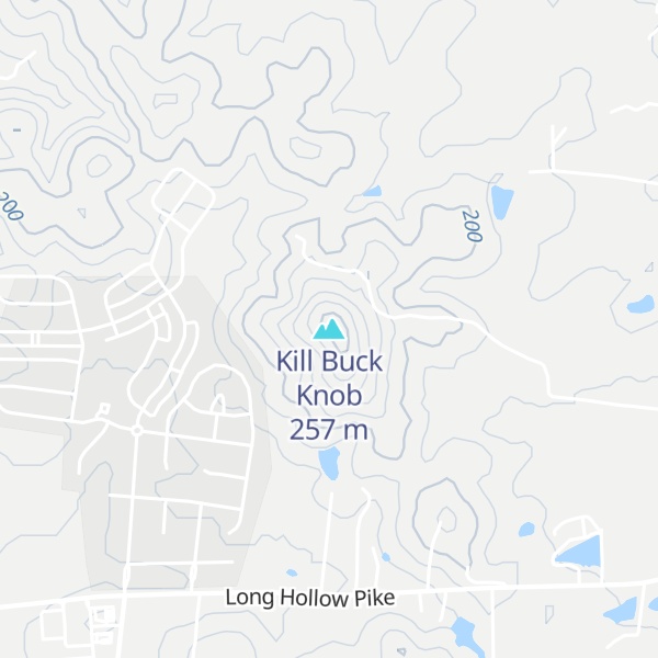 Map of Kill Buck Knob