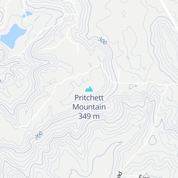 Map of Pritchett Mountain