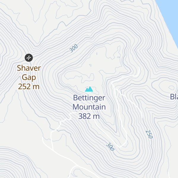 Map of Bettinger Mountain