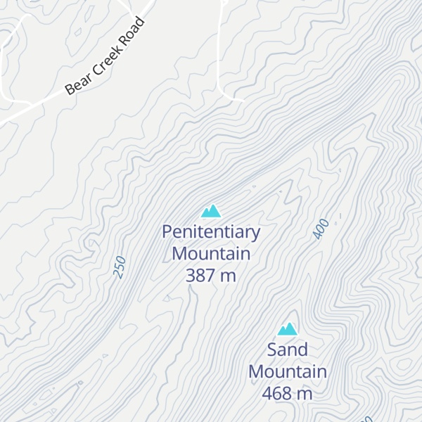 Map of Penitentiary Mountain