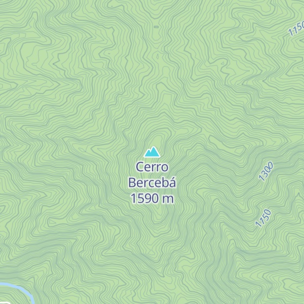 Map of Cerro Bercebá