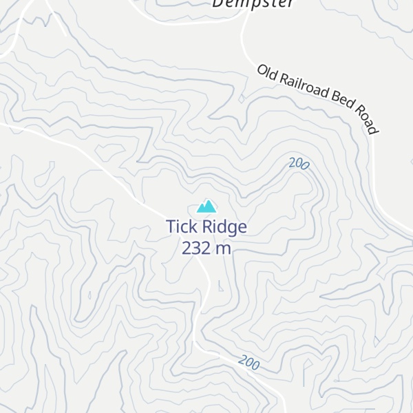Map of Tick Ridge