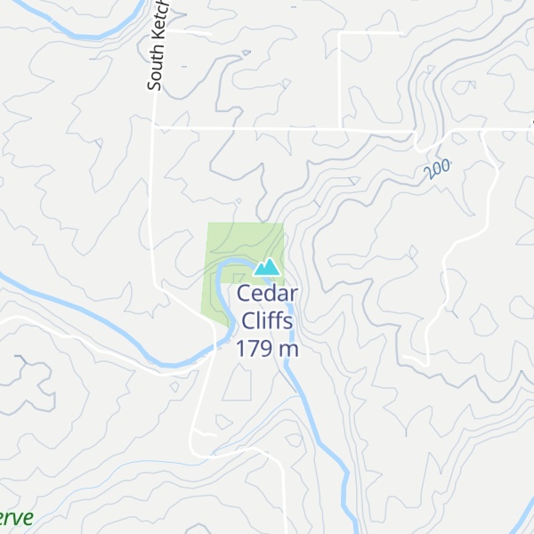 Map of Cedar Cliffs