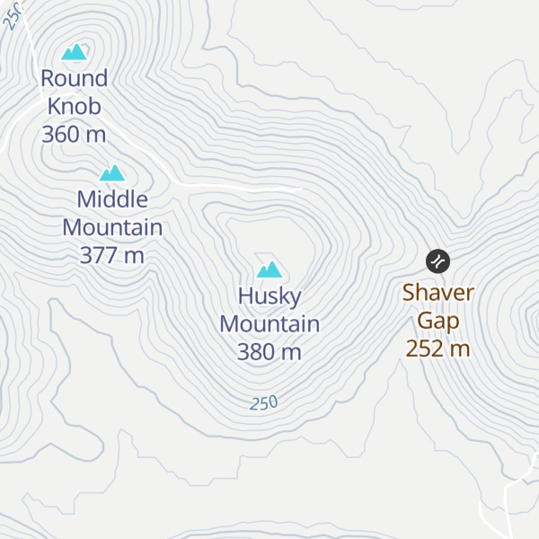 Map of Husky Mountain