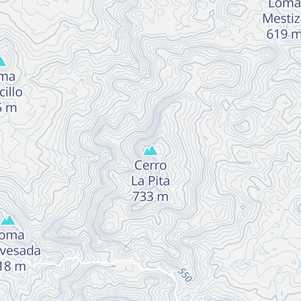 Map of Cerro La Pita