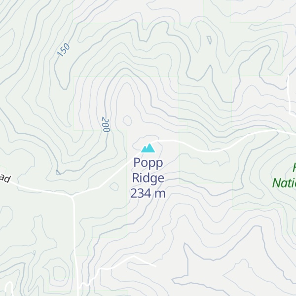 Map of Popp Ridge