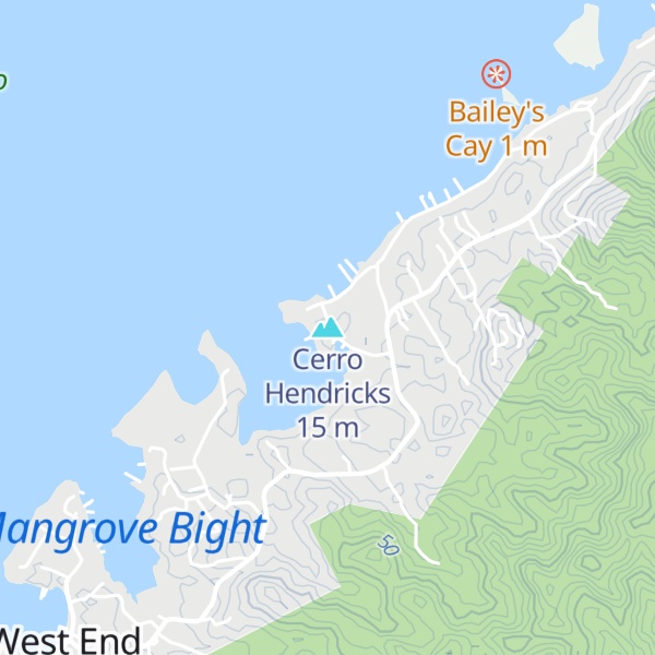 Map of Cerro Hendricks
