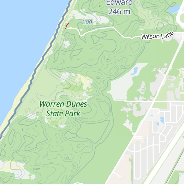 Map of Great Warren Dune