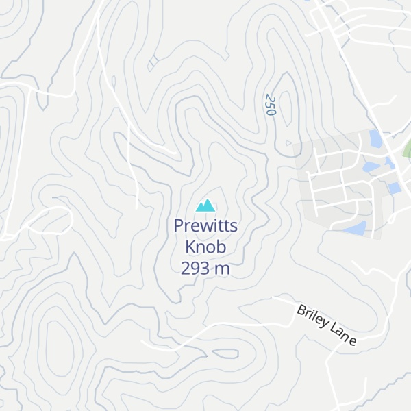 Map of Prewitts Knob