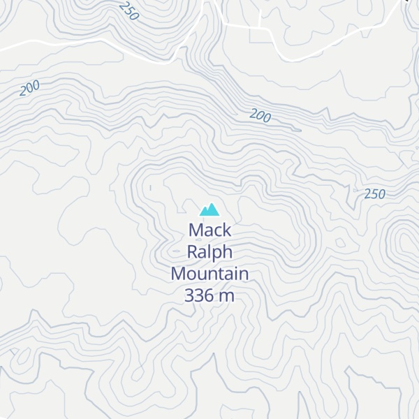 Map of Mack Ralph Mountain