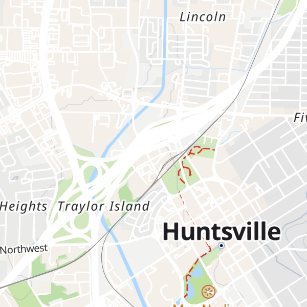 Map of Huntsville Visitors And Convention Center