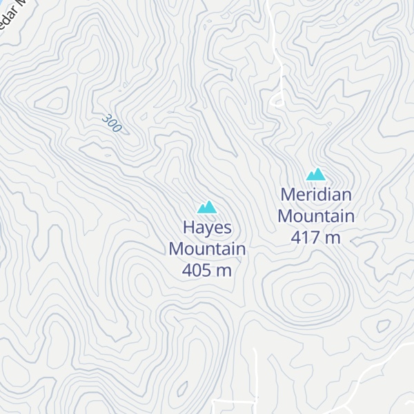 Map of Hayes Mountain