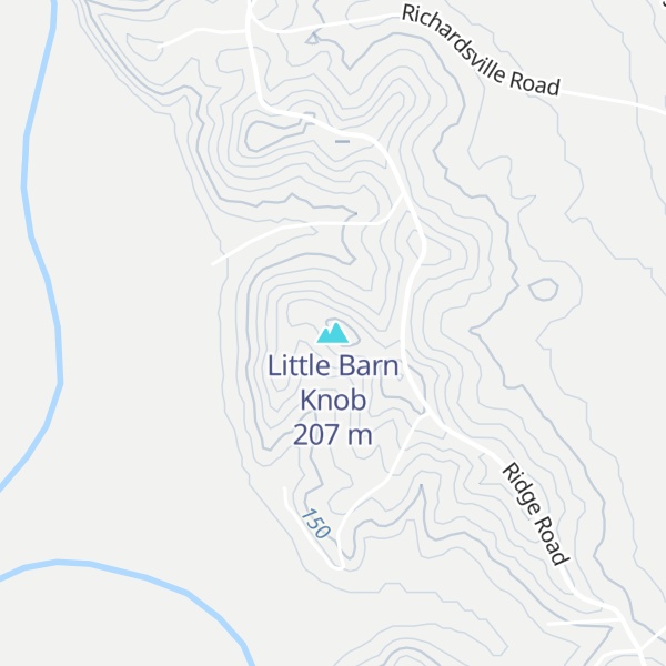 Map of Little Barn Knob