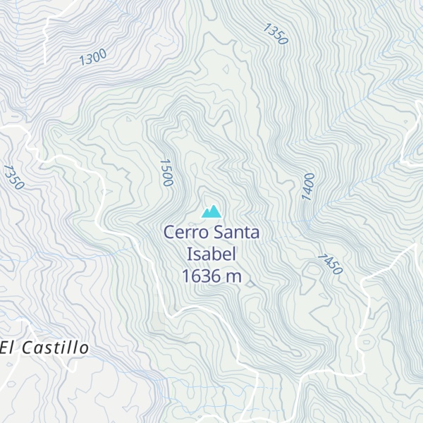 Map of Cerro Santa Isabel
