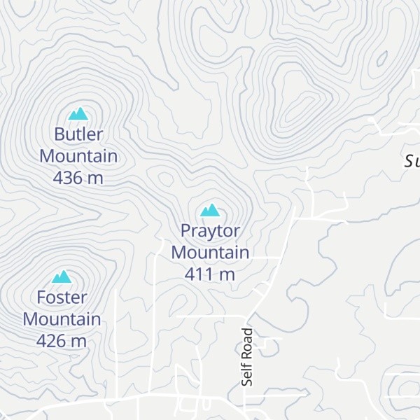 Map of Praytor Mountain