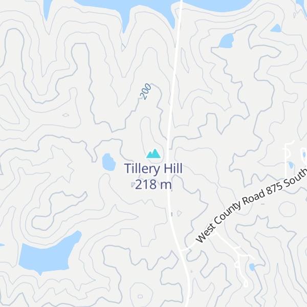 Map of Tillery Hill