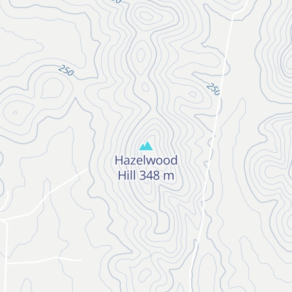 Map of Hazelwood Hill