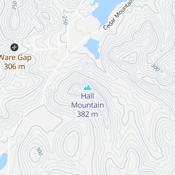 Map of Hall Mountain