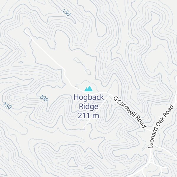 Map of Hogback Ridge