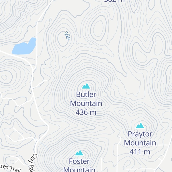 Map of Butler Mountain