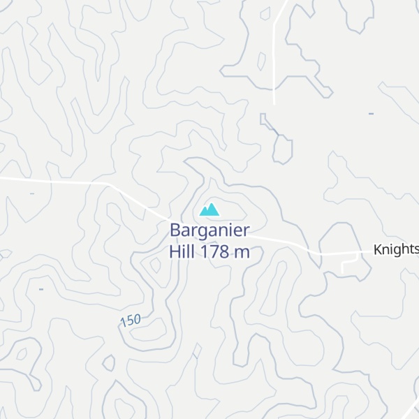 Map of Barganier Hill