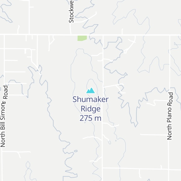 Map of Shumaker Ridge