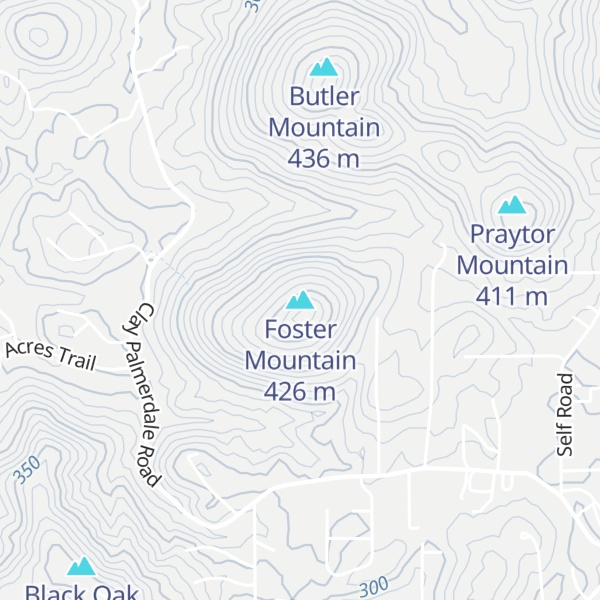 Map of Foster Mountain
